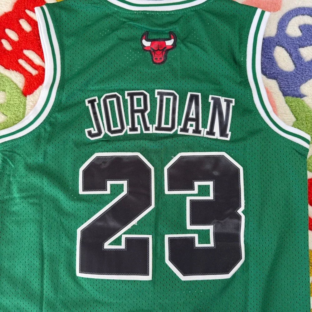 Mitchell & Ness Michael Jordan Chicago Bulls Green Jersey 1997-98 Size S - Picture 6 of 7